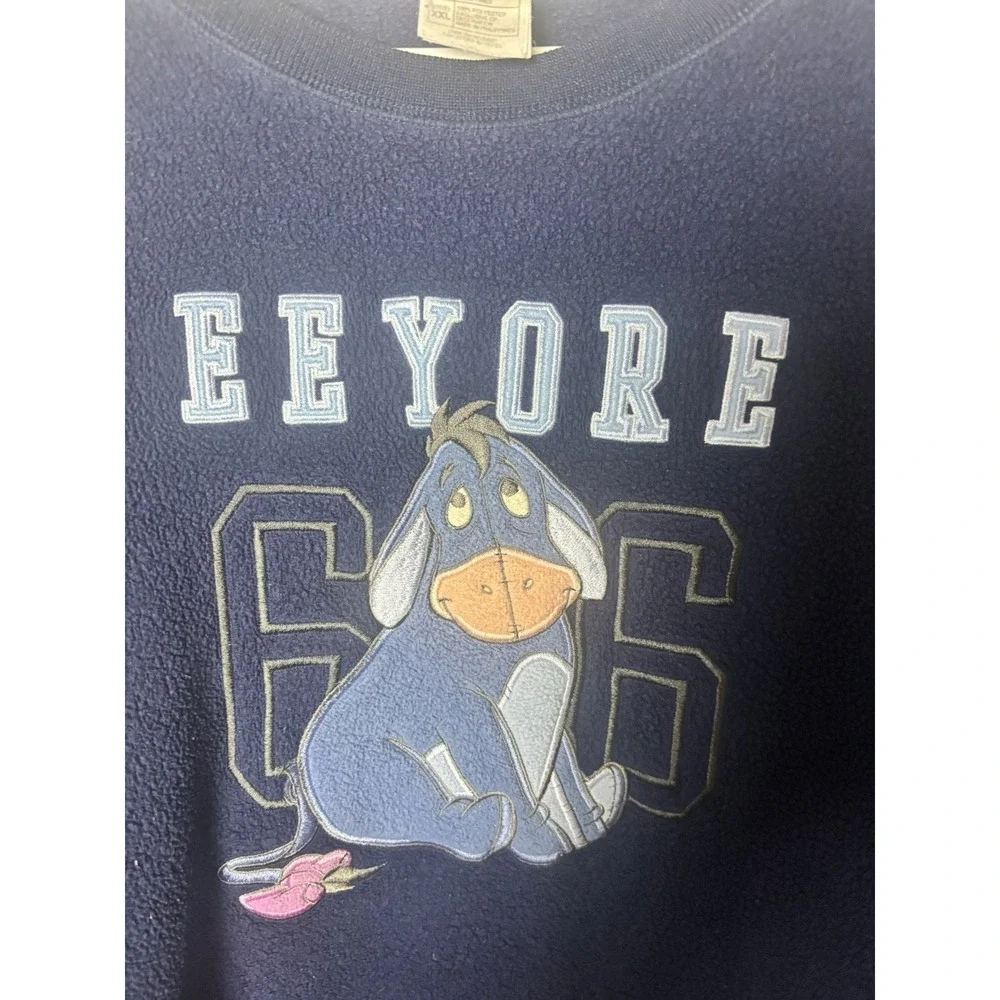 Vintage Disney‎ Store Exclusive Sz 2XL Eeyore Blue Fleece Sweatshirt